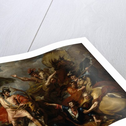 Alexander III of Scotland Rescued from the Fury of a Stag by the Intrepidity of Colin Fitzgerald ('The Death of the Stag') by Benjamin West